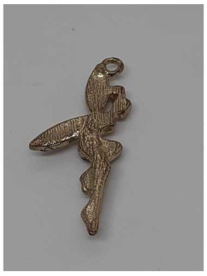 Medalion culoare auriu cu strasuri mov model zana 2