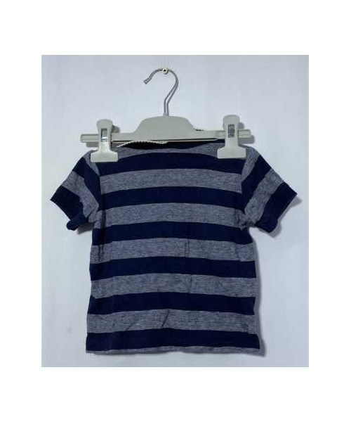 Tricou baietei cu dungi si guler Tex marimea 12 luni