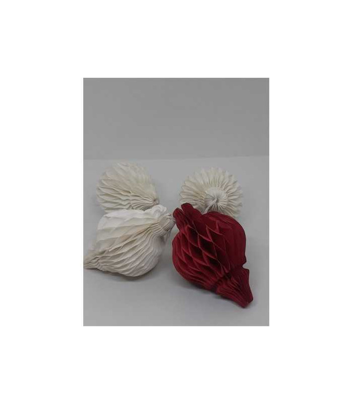 Set 4 decoratiuni din carton pentru Craciun