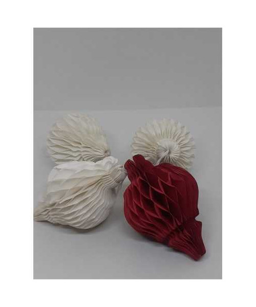 Set 4 decoratiuni din carton pentru Craciun