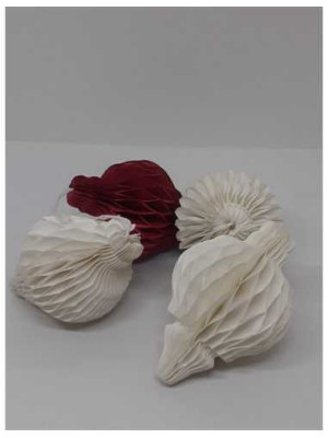 Set 4 decoratiuni din carton pentru Craciun 2