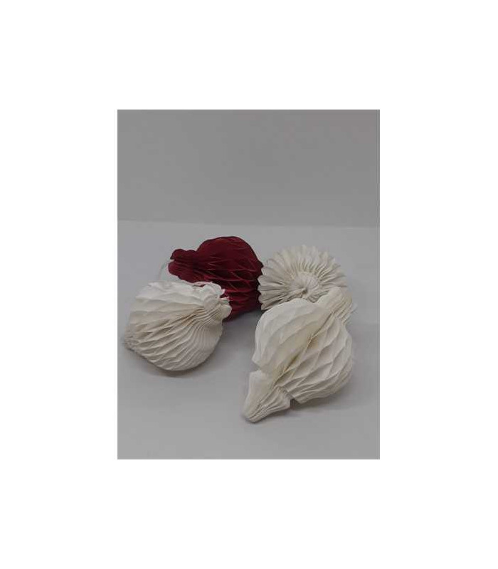 Set 4 decoratiuni din carton pentru Craciun