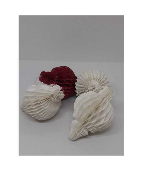 Set 4 decoratiuni din carton pentru Craciun