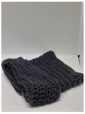 Fular dama circular culoare gri