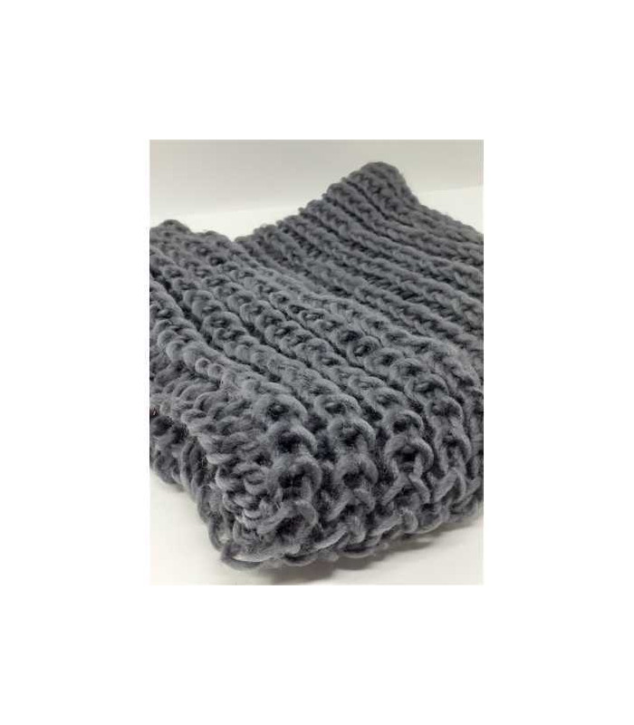 Fular dama circular culoare gri