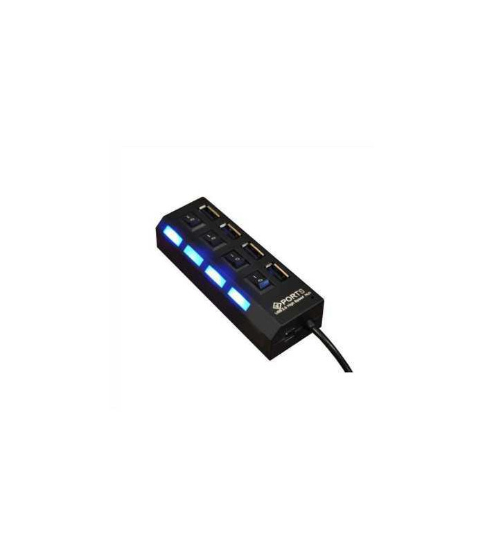 Distribuitor Hub 4 porturi USB 2.0 cu LED control