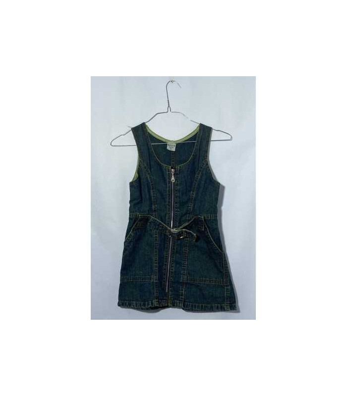 Sarafan fetite de blugi cu fermoar si buzunare Ritim Jeans marimea 7 8 ani