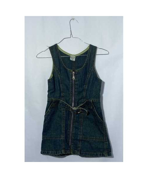 Sarafan fetite de blugi cu fermoar si buzunare Ritim Jeans marimea 7 8 ani