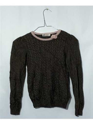 Puloveras fetite cu maneca lunga si fundita H&M