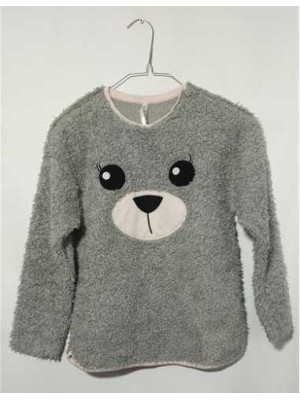 Bluzita pufoasa cu ursulet pentru copii Tezenis