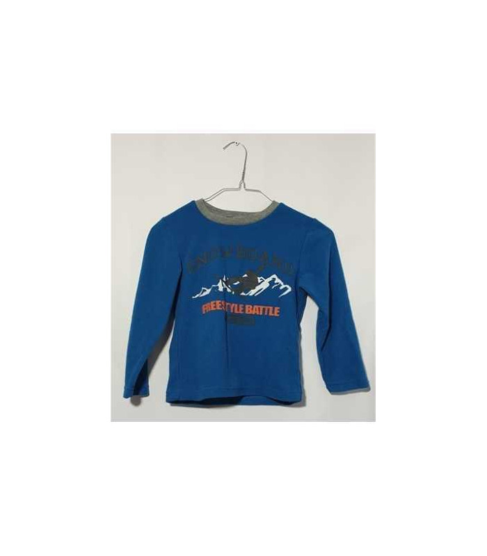 Bluzita de pijama baietei cu imprimeu de snowboard InExtenso