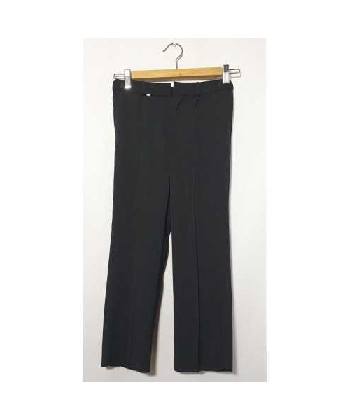 Pantaloni la dunga copii culoare negru