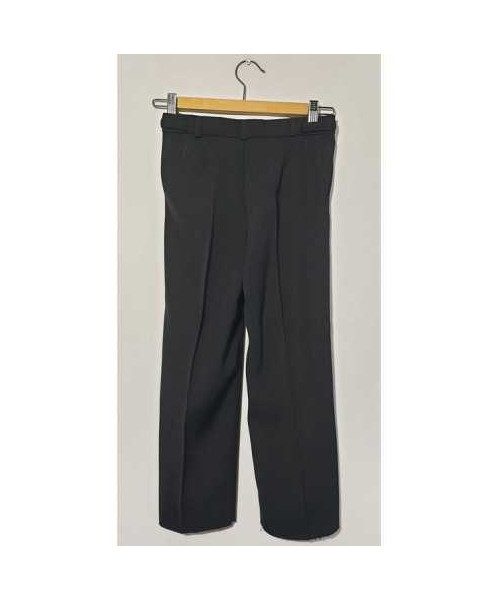 Pantaloni la dunga copii culoare negru