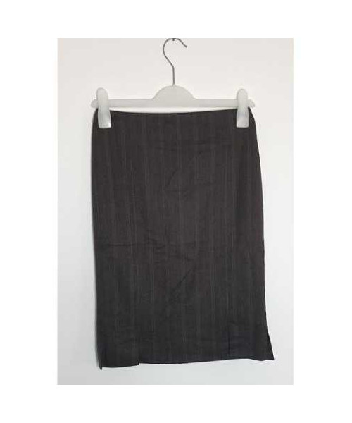 Fusta dama cu dungulite culoare gri