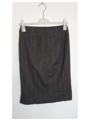 Fusta dama cu dungulite culoare gri 2