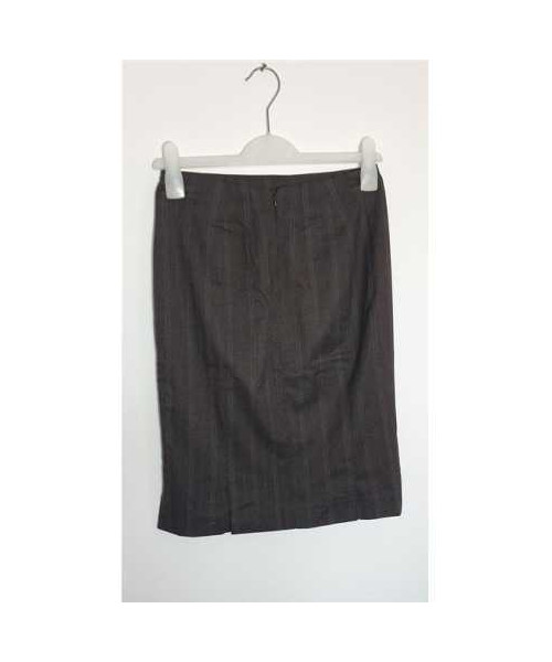 Fusta dama cu dungulite culoare gri