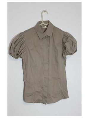 Camasa dama cu maneca scurta culoare bej