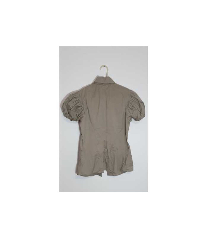 Camasa dama cu maneca scurta culoare bej