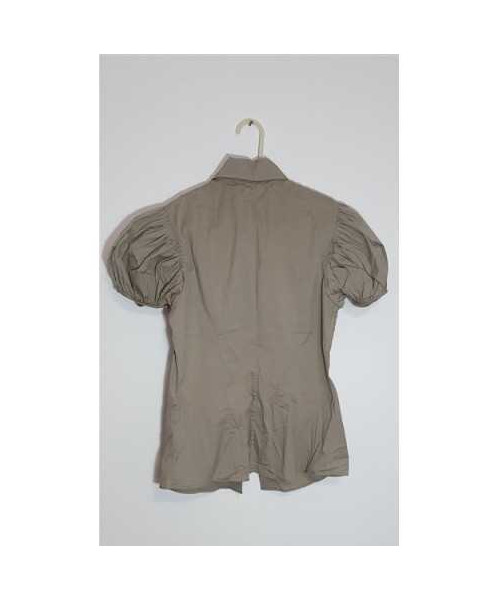 Camasa dama cu maneca scurta culoare bej