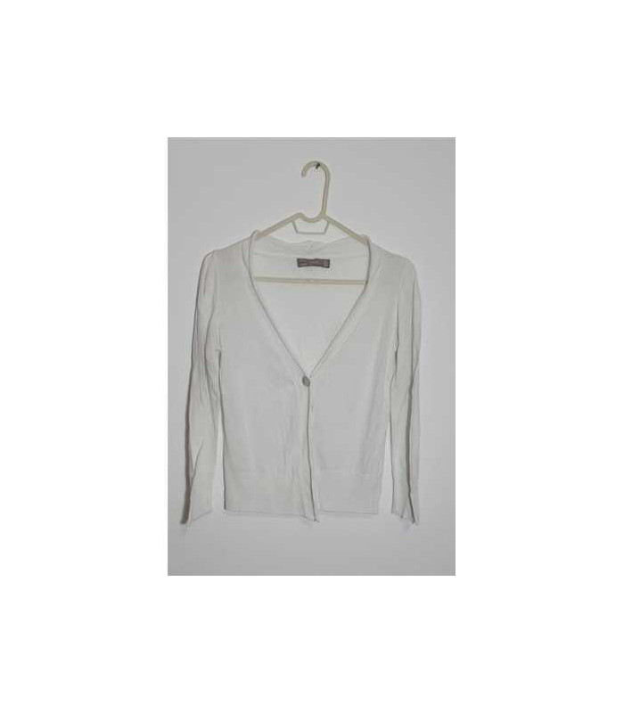 Pulover alb cu anchior Zara marime L