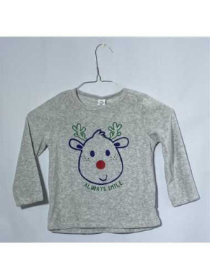 Bluzita de pijama copii cu imprimeu ren LC Waikiki