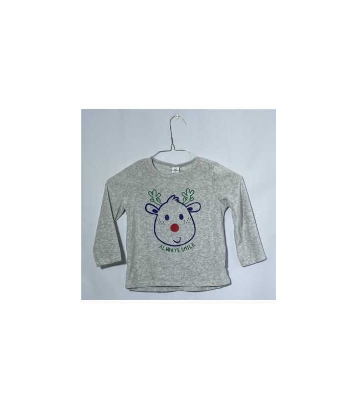 Bluzita de pijama copii cu imprimeu ren LC Waikiki