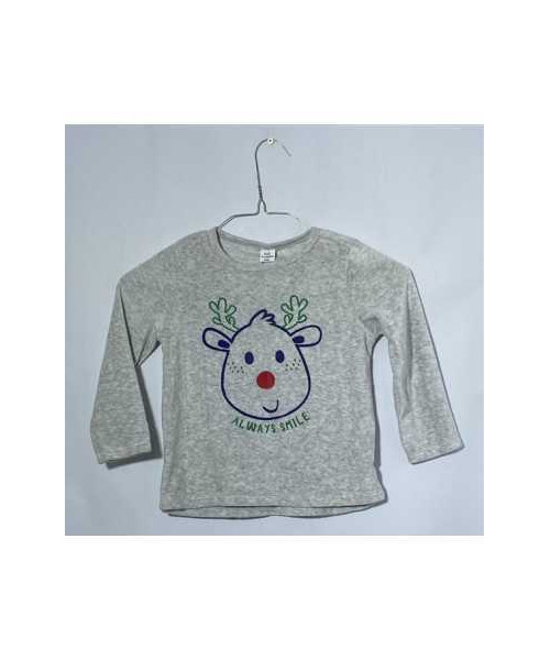 Bluzita de pijama copii cu imprimeu ren LC Waikiki