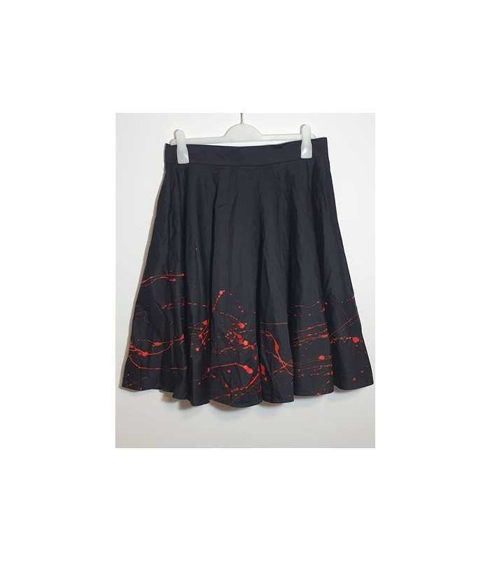 Fusta dama in clos cu imprimeu rosu Dana Dinu