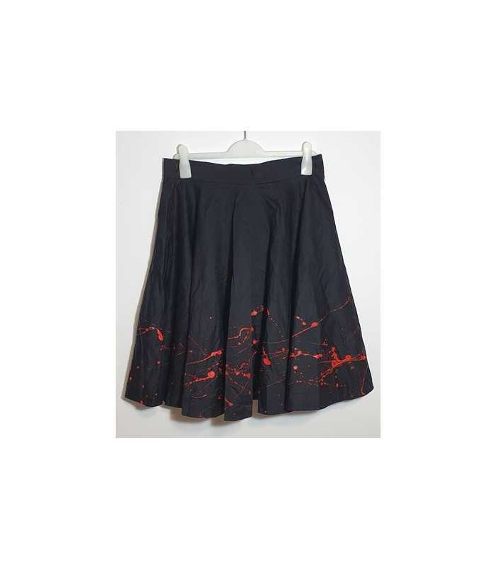 Fusta dama in clos cu imprimeu rosu Dana Dinu