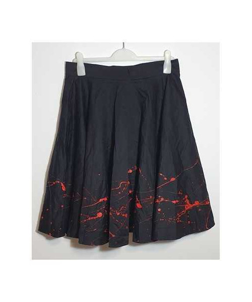 Fusta dama in clos cu imprimeu rosu Dana Dinu