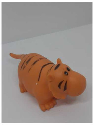 Jucarie din cauciuc pentru copii tigrut 12 cm 2