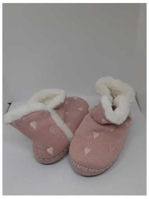 Botosi caldurosi de casa pentru fetite model cu inimioare marime 34 2