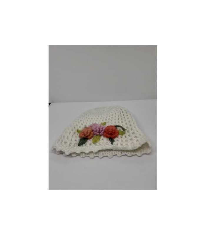 Caciula pentru fetite dubla cu floricele