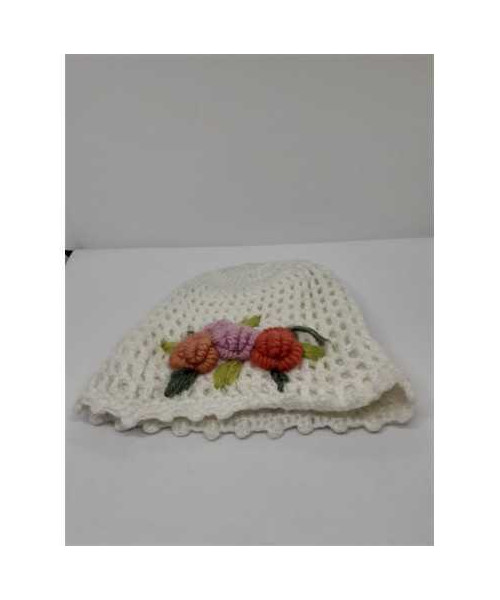 Caciula pentru fetite dubla cu floricele