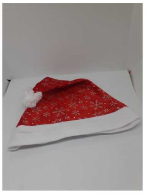 Caciula Mos Craciun cu fulgi de nea culoare argintii