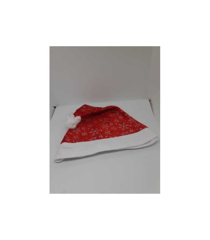 Caciula Mos Craciun cu fulgi de nea culoare argintii