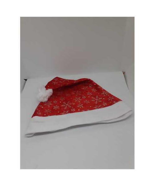 Caciula Mos Craciun cu fulgi de nea culoare argintii