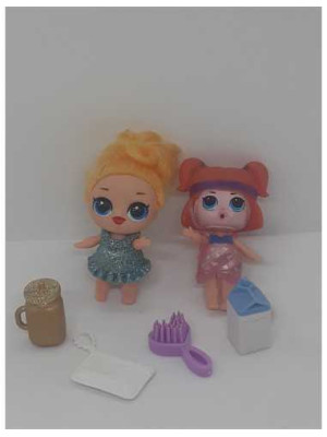 Set doua papusele tip Lol cu accesorii
