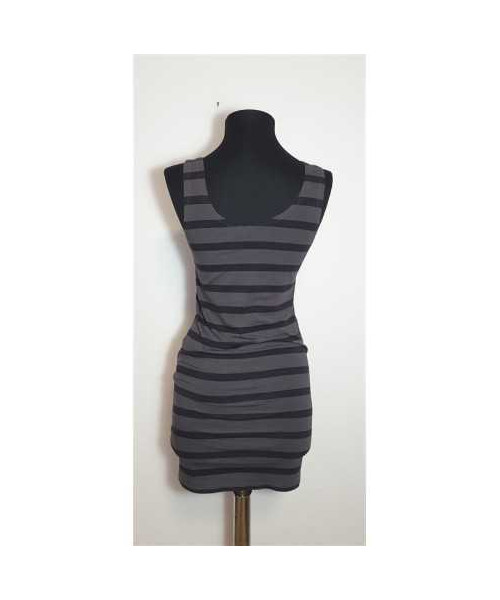 Rochie midi cu model in dungi pentru plaja