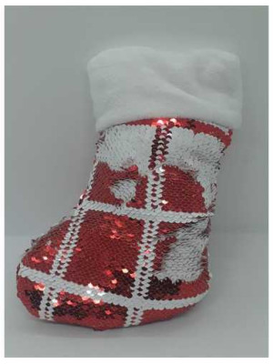 Botos de plus decorativ pentru Craciun cu paiete