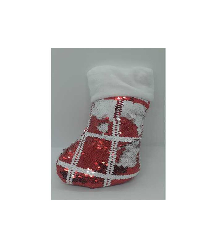 Botos de plus decorativ pentru Craciun cu paiete