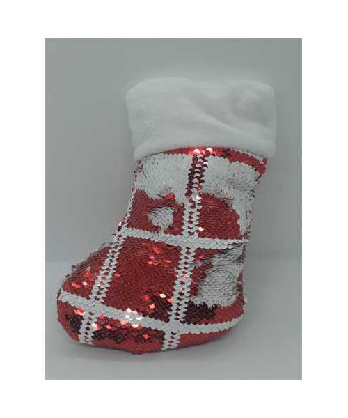 Botos de plus decorativ pentru Craciun cu paiete