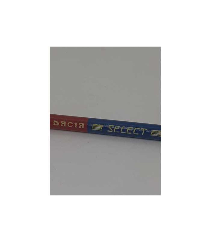 Creion vechi de colectie doua culori rosu albastru Dacia Select