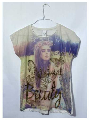 Tricou fetite cu fluturi si imprimeu fata C&A