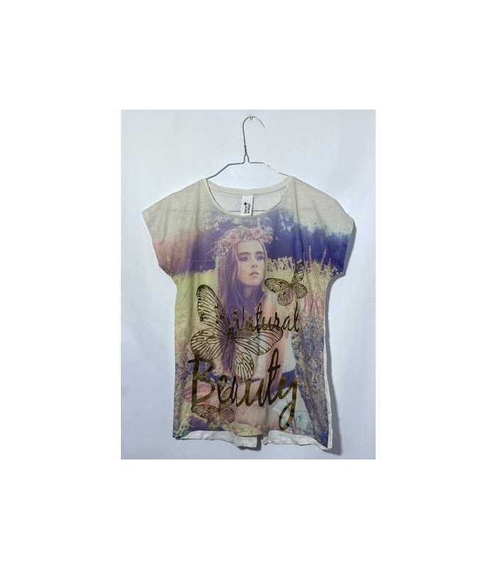 Tricou fetite cu fluturi si imprimeu fata C&A