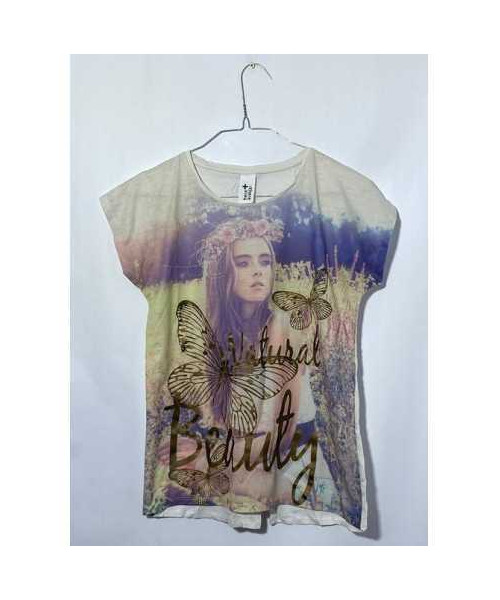 Tricou fetite cu fluturi si imprimeu fata C&A