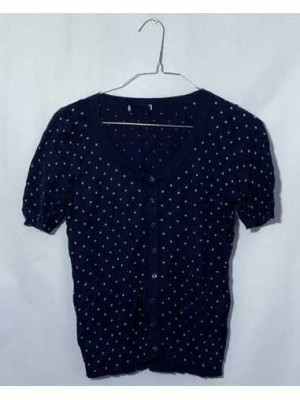 Puloveras fetite cu maneca scurta si bulinute