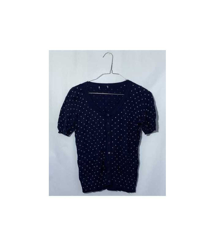 Puloveras fetite cu maneca scurta si bulinute