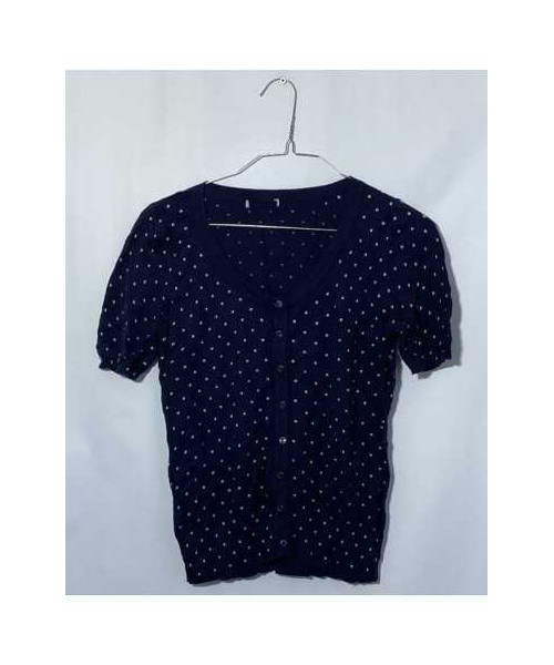 Puloveras fetite cu maneca scurta si bulinute