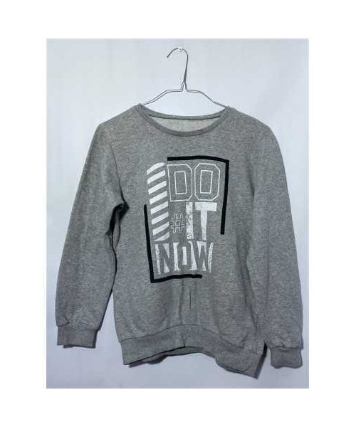 Bluza baietei cu maneca lunga gri cu imprimeu